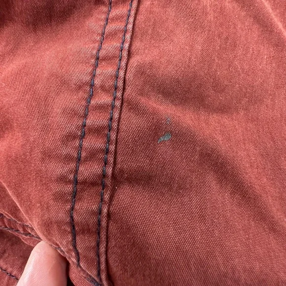 Abercrombie & Fitch Cargo Shorts Mens Large Rust Red Paratroops AF-92 Pockets - Picture 2 of 15